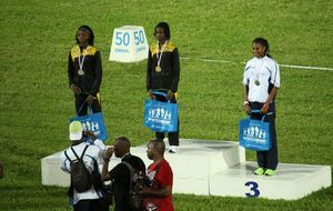 CARIFTA - Podium 400 haies U20 avec Méghane Grandson