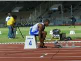 CARIFTA - Florian Simax au départ du 400m de l'octathlon