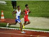 CARIFTA - 1000m octathlon, Florian Simax et le futur vainqueur de l'octa, le trinidadien Roberts