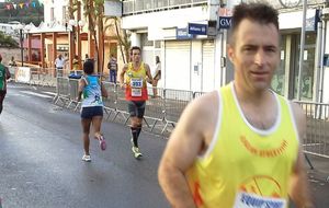 Benoît (2e du 5km) et François à l'échauffement