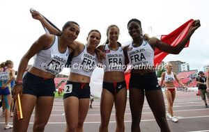 Europe Espoirs - Finale du 4x400m - Les filles bronzées