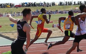 France CA/JU - 21 juillet - Mathieu - séries du 4x100m juniors