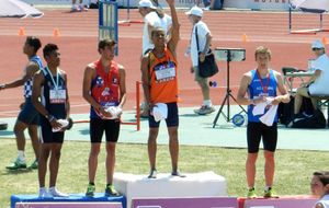 France CA/JU - 21 juillet - Florian Gouacide champion de France du 400m haies cadets