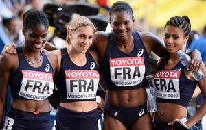 Mondiaux Moscou - Lénora et les filles du 4x4 4es en finale