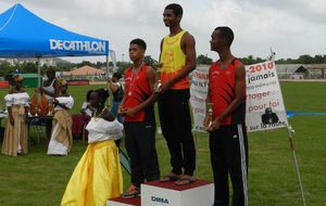 Meeting US Robert - Podium 100m MIM - Rony