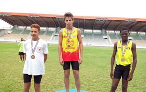 Champ BE/MI - Podium javelot BEM avec Baptiste