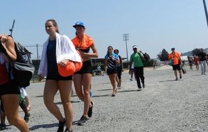 Albi 2015 - En route vers l'aire de lancer du terrain annexe