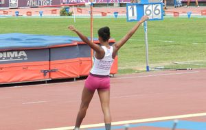 Albi 2015 - Jeannine Allard Saint-Albin (Eclipse) en finale de la hauteur cadettes